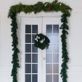 Laden Sie das Bild in den Galerie-Viewer, Fox Rolled Christmas Door Vinyl Photography Backdrop-Foxbackdrop