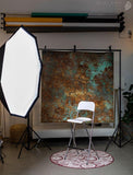 Laden Sie das Bild in den Galerie-Viewer, Fox Abstract Iron Rust Portrait Rolled Vinyl Backdrop-Foxbackdrop