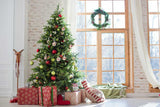 Laden Sie das Bild in den Galerie-Viewer, Fox Christmas Tree Photography Fabric/Vinyl Photo Backdrop