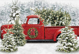 Laden Sie das Bild in den Galerie-Viewer, Buy more, save more Fox Christmas Tree Car Snow Photography Fabric/Vinyl Backdrop