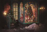 Laden Sie das Bild in den Galerie-Viewer, Fox Christmas Shop Fabric/Vinyl Photo Backdrop