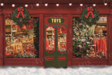 Laden Sie das Bild in den Galerie-Viewer, Fox Christmas Tree Shop Toys Window Photography Fabric/Vinyl Backdrop Designed by JT photography