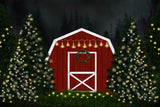 Laden Sie das Bild in den Galerie-Viewer, Fox Christmas Eve Ranch Fabric/Vinyl Backdrop Designed by JT photography