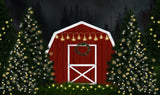 Laden Sie das Bild in den Galerie-Viewer, Fox Christmas Eve Ranch Fabric/Vinyl Backdrop Designed by JT photography