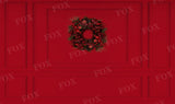 Laden Sie das Bild in den Galerie-Viewer, Fox Christmas Vintage Red Wall Wreath Backdrop Fabric/Vinyl Designed by JT photography