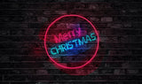 Laden Sie das Bild in den Galerie-Viewer, Fox Neon Christmas Lights Outdoor Photography Fabric/Vinyl Backdrop