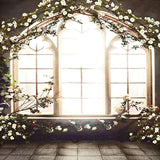 Laden Sie das Bild in den Galerie-Viewer, Fox Flower Windows Wedding Vinyl Backdrop-Foxbackdrop