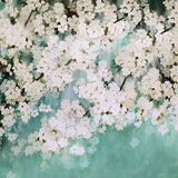 Laden Sie das Bild in den Galerie-Viewer, Fox White Flower Spring Vinyl Backdrop-Foxbackdrop