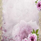 Laden Sie das Bild in den Galerie-Viewer, Fox Rolled Pink Flowers Lace Vinyl Photos Backdrop-Foxbackdrop