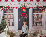 Laden Sie das Bild in den Galerie-Viewer, Fox Christmas Ginger Sweets Fabric/Vinyl Backdrop Designed by JT photography