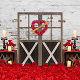 Laden Sie das Bild in den Galerie-Viewer, Fox Rolled Valentine&#39;s Day Vinyl Photography Backdrop-Foxbackdrop