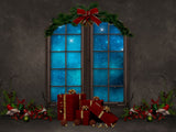 Laden Sie das Bild in den Galerie-Viewer, Fox Christmas Gift Window Photos Vinyl Backdrop-Foxbackdrop