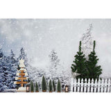 Laden Sie das Bild in den Galerie-Viewer, Fox Rolled Outdoor Snow Christmas Pine Vinyl Backdrops - Foxbackdrop