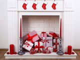 Laden Sie das Bild in den Galerie-Viewer, Fox Christmas Fireplace Gift Party Vinyl Photos Backdrop-Foxbackdrop