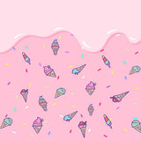 Laden Sie das Bild in den Galerie-Viewer, Fox Summer Pink Ice Cream Children Vinyl Backdrop-Foxbackdrop