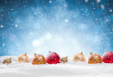 Laden Sie das Bild in den Galerie-Viewer, Fox Christmas Snow Balls Vinyl Photos Backdrop-Foxbackdrop