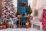 Laden Sie das Bild in den Galerie-Viewer, Fox Rolled Christmas Trees Vinyl Photography Backdrop-Foxbackdrop