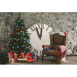 Laden Sie das Bild in den Galerie-Viewer, Fox Rolled Christmas Tree Chair Vinyl Photo Backdrop - Foxbackdrop