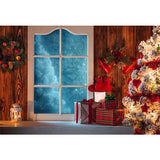 Laden Sie das Bild in den Galerie-Viewer, Fox Rolled Indoor Christmas Door Trees Vinyl Backdrop - Foxbackdrop