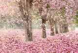 Laden Sie das Bild in den Galerie-Viewer, Fox Purple Flowers Trees Vinyl Photos Backdrop-Foxbackdrop