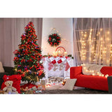 Laden Sie das Bild in den Galerie-Viewer, Fox Rolled Shiny Christmas Trees Lights Sock Vinyl Backdrop - Foxbackdrop