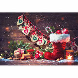 Laden Sie das Bild in den Galerie-Viewer, Fox Rolled Rustic Wood Christmas Vinyl Backdrop - Foxbackdrop