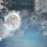 Laden Sie das Bild in den Galerie-Viewer, Fox Night Moon Stars Children Vinyl Photography Backdrop-Foxbackdrop