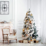 Laden Sie das Bild in den Galerie-Viewer, Fox Christmas Tree Gifts White Wall Vinyl Backdrops-Foxbackdrop