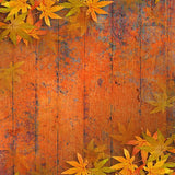 Laden Sie das Bild in den Galerie-Viewer, Fox Autumn Orange Leaves Vinyl Photos Backdrop-Foxbackdrop