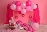 Laden Sie das Bild in den Galerie-Viewer, Fox Pink Children Birthday Vinyl Backdrop Design by Neiva-Foxbackdrop