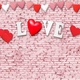 Laden Sie das Bild in den Galerie-Viewer, Fox Rolled Vinyl Pink Brick Heart Photography Backdrop-Foxbackdrop