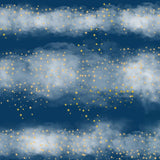 Laden Sie das Bild in den Galerie-Viewer, Fox Dark Blue Sky Stars Clouds Vinyl Children Backdrop-Foxbackdrop