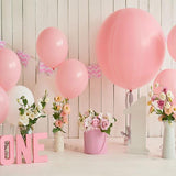 Laden Sie das Bild in den Galerie-Viewer, Fox Rolled Pink Balloons Girl Birthday Vinyl Photo Backdrop-Foxbackdrop