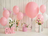 Laden Sie das Bild in den Galerie-Viewer, Fox Rolled Pink Balloons Girl Birthday Vinyl Photo Backdrop-Foxbackdrop