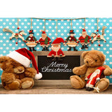 Laden Sie das Bild in den Galerie-Viewer, Fox Rolled Christmas Bear Kids Vinyl Photo Backdrops - Foxbackdrop