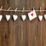 Laden Sie das Bild in den Galerie-Viewer, Fox Rolled Vinyl Wood Valentine&#39;s Day Backdrops-Foxbackdrop