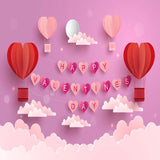 Laden Sie das Bild in den Galerie-Viewer, Fox Rolled Pink Happy Valentine&#39;s Day Vinyl Photo Backdrop-Foxbackdrop