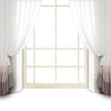 Laden Sie das Bild in den Galerie-Viewer, Fox Rolled White Curtain Window Vinyl Wedding Backdrop-Foxbackdrop