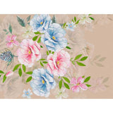 Laden Sie das Bild in den Galerie-Viewer, Fox Rolled Pink Blue Flowers Portrait Vinyl Photo Backdrop-Foxbackdrop