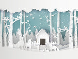 Laden Sie das Bild in den Galerie-Viewer, Fox Christmas White Paper Snow Vinyl Backdrop - Foxbackdrop