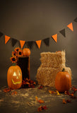 Laden Sie das Bild in den Galerie-Viewer, Fox Rolled Thanksgiving Straw Pumkin Vinyl Photos Backdrop-Foxbackdrop