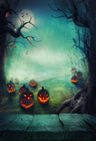 Laden Sie das Bild in den Galerie-Viewer, Fox Roll Halloween Night Jungle Thick Vinyl Backdrop-Foxbackdrop