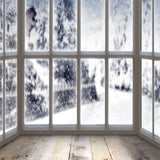 Laden Sie das Bild in den Galerie-Viewer, Fox Rolled Window Snow Winter Vinyl Photos Backdrop-Foxbackdrop