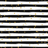 Laden Sie das Bild in den Galerie-Viewer, Fox Black White Stripe Gold Dots Vinyl Backdrop-Foxbackdrop