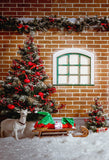 Laden Sie das Bild in den Galerie-Viewer, Fox Rolled Christmas Trees Party Vinyl Backdrops-Foxbackdrop