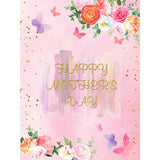 Laden Sie das Bild in den Galerie-Viewer, Fox Rolled Pink Mother&#39;s Day Vinyl Photography Backdrop-Foxbackdrop