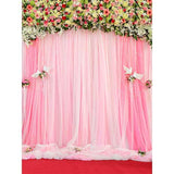 Laden Sie das Bild in den Galerie-Viewer, Fox Rolled Pink Curtain Vinyl Wedding Photo Backdrop-Foxbackdrop