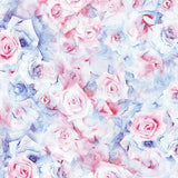 Laden Sie das Bild in den Galerie-Viewer, Fox Rolled Blue Pink Flowers Vinyl Spring Photo Backdrop-Foxbackdrop