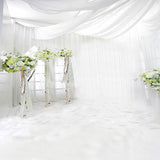 Laden Sie das Bild in den Galerie-Viewer, Fox White Curtains Wedding Vinyl Backdrop-Foxbackdrop