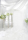 Laden Sie das Bild in den Galerie-Viewer, Fox White Curtains Wedding Vinyl Backdrop-Foxbackdrop